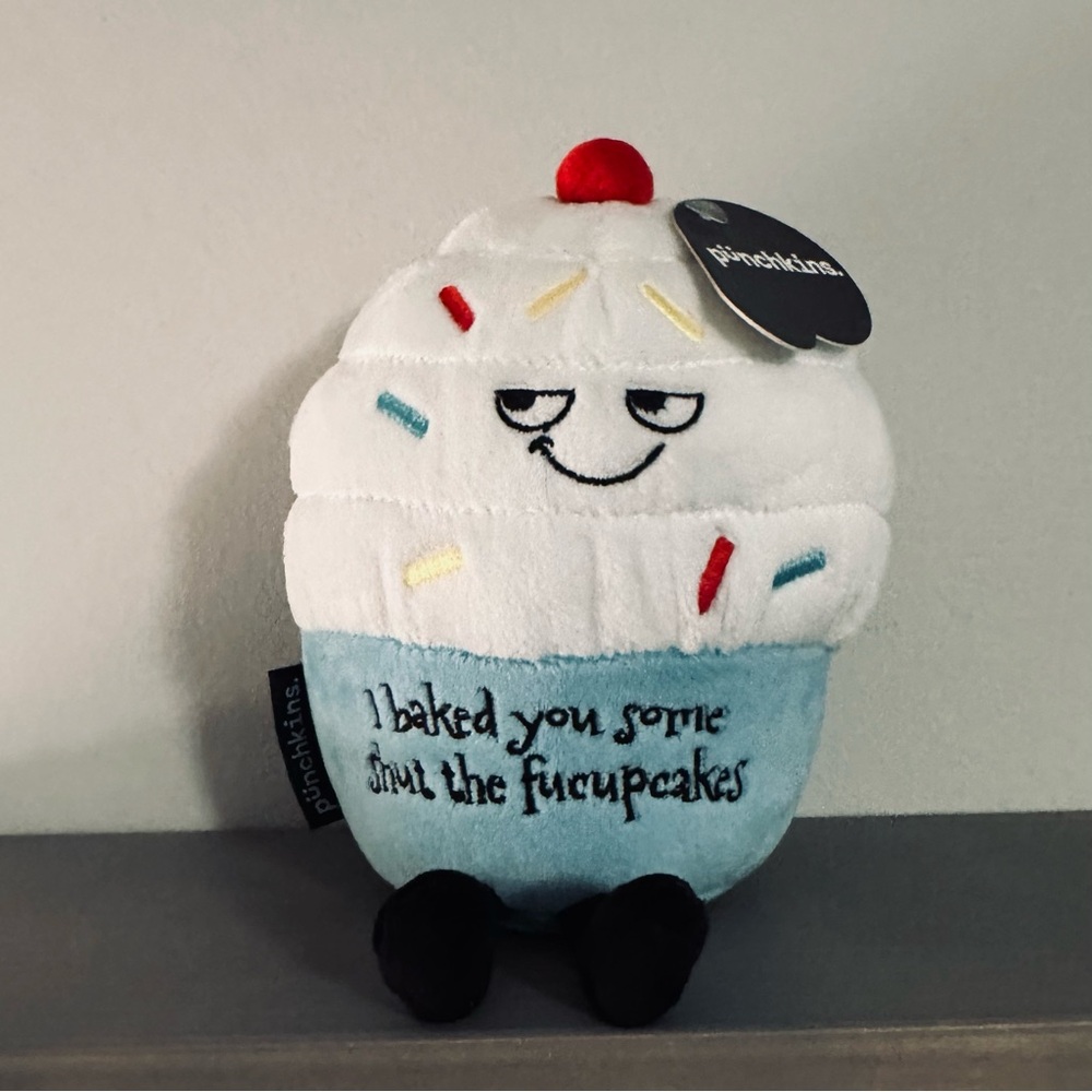 SOLD!

Punchkins “I Baked You Some Shut The Fucupcakes” Plush Cupcake-NWT